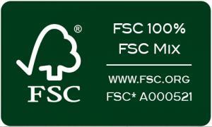 FSC 100%, FSC Mix, www.fsc.org, FSC A000521