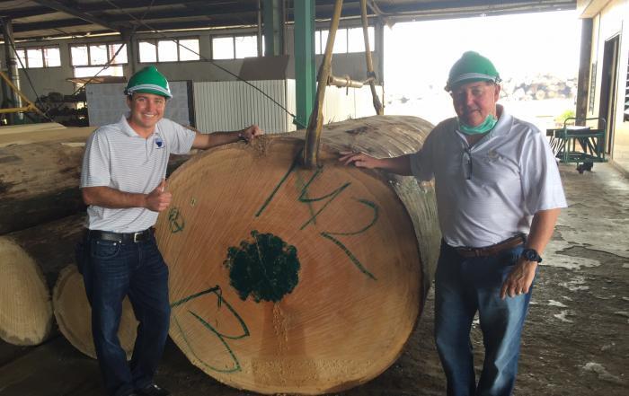 Robert and Don Sourcing Meranti logs in Indonesia